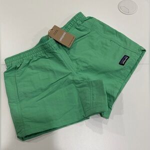 Patagonia Kids' Large Baggies Shorts Aloe Green Girls' Boys' NWT 4" Inseam